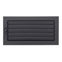 Ventlab Lamellengitter verstellbar 325 x 170 mm, schwarz