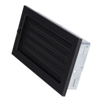 Ventlab Lamellengitter verstellbar 325 x 170 mm, schwarz