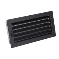 Ventlab Lamellengitter verstellbar 325 x 170 mm, schwarz