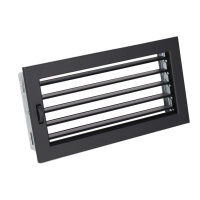 Ventlab Lamellengitter verstellbar 325 x 170 mm, schwarz