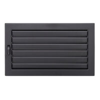 Ventlab Lamellengitter verstellbar 325 x 195 mm, schwarz