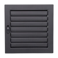 Ventlab Lamellengitter verstellbar 220 x 220 mm, schwarz
