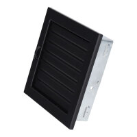 Ventlab Lamellengitter verstellbar 220 x 220 mm, schwarz