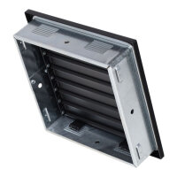 Ventlab Lamellengitter verstellbar 220 x 220 mm, schwarz