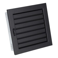 Ventlab Lamellengitter verstellbar 220 x 220 mm, schwarz