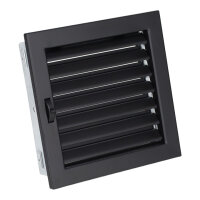 Ventlab Lamellengitter verstellbar 220 x 220 mm, schwarz