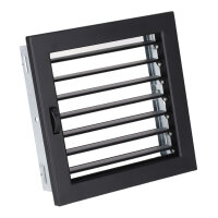 Ventlab Lamellengitter verstellbar 220 x 220 mm, schwarz