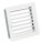 Ventlab Lamellengitter verstellbar 220 x 220 mm, weiß