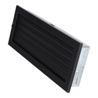 Ventlab Lamellengitter verstellbar 450 x 170 mm, schwarz