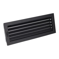 Ventlab Lamellengitter verstellbar 450 x 170 mm, schwarz