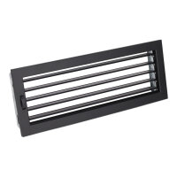 Ventlab Lamellengitter verstellbar 450 x 170 mm, schwarz