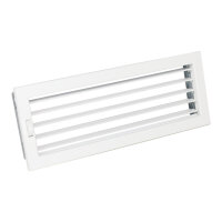 Ventlab Lamellengitter verstellbar 450 x 170 mm, wei&szlig;