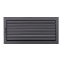 Ventlab Lamellengitter verstellbar 450 x 220 mm, schwarz