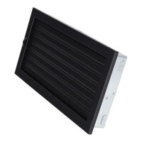 Ventlab Lamellengitter verstellbar 450 x 220 mm, schwarz