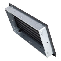 Ventlab Lamellengitter verstellbar 450 x 220 mm, schwarz