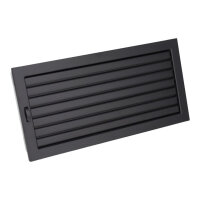 Ventlab Lamellengitter verstellbar 450 x 220 mm, schwarz