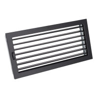 Ventlab Lamellengitter verstellbar 450 x 220 mm, schwarz