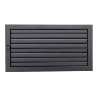 Ventlab Lamellengitter verstellbar 450 x 240 mm, schwarz