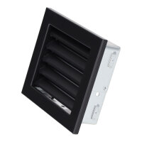 Ventlab Lamellengitter feststehend 190 x 170 mm, schwarz