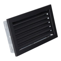 Ventlab Lamellengitter feststehend 325 x 195 mm, schwarz