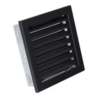 Ventlab Lamellengitter feststehend 220 x 220 mm, schwarz