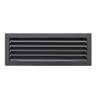 Ventlab Lamellengitter feststehend 450 x 170 mm, schwarz