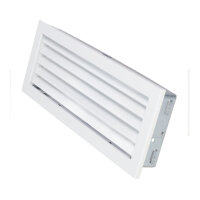 Ventlab Lamellengitter feststehend 450 x 170 mm, weiß