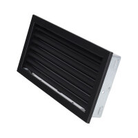 Ventlab Lamellengitter feststehend 450 x 220 mm, schwarz