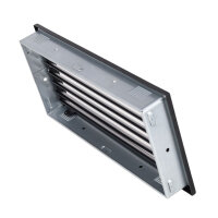 Ventlab Lamellengitter feststehend 450 x 220 mm, schwarz