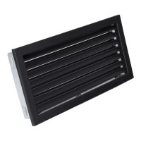 Ventlab Lamellengitter feststehend 450 x 220 mm, schwarz