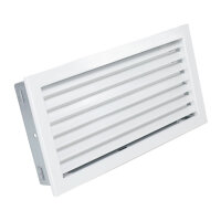 Ventlab Lamellengitter feststehend 450 x 220 mm, wei&szlig;