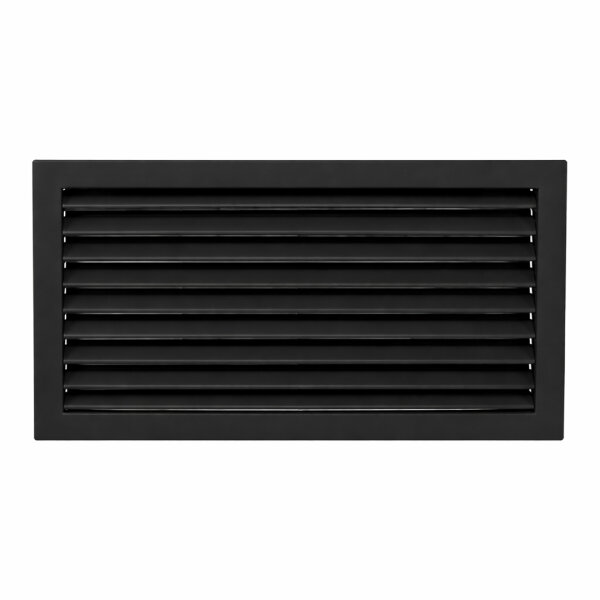 Ventlab Lamellengitter feststehend 450 x 240 mm, schwarz