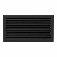Ventlab Lamellengitter feststehend 450 x 240 mm, schwarz
