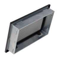 Ventlab Gitter mit Gittergewebe 325 x 195 mm, schwarz