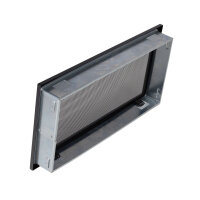 Ventlab Gitter mit Gittergewebe 450 x 220 mm, schwarz