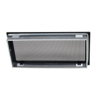 Ventlab Gitter mit Gittergewebe 450 x 220 mm, schwarz