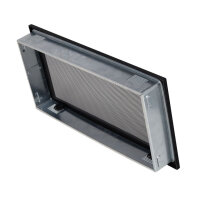 Ventlab Gitter mit Gittergewebe 450 x 220 mm, schwarz