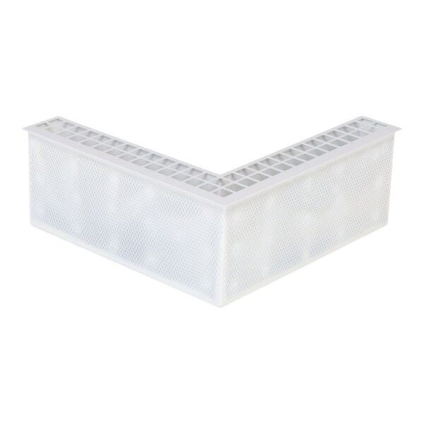 EasyLine Gitter Außenecke 250 x 250 x 101 mm, weiß