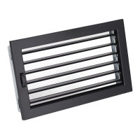 Ventlab Lamellengitter verstellbar 325 x 220 mm, schwarz