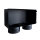 Stutzenkasten 420 x 220 mm, mit 2 vertikalen Stutzen Ø 150 mm, schwarz