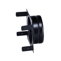Stutzenblech 190 x 170 mm, mit 1 Stutzen &Oslash; 125 mm, schwarz