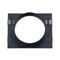 Stutzenblech 200 x 145 mm, mit 1 Stutzen &Oslash; 125 mm, schwarz