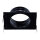 Stutzenblech 240 x 170 mm, mit 1 Stutzen Ø 150 mm, schwarz