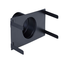 Stutzenblech 325 x 195 mm, mit 1 Stutzen &Oslash; 125 mm, schwarz