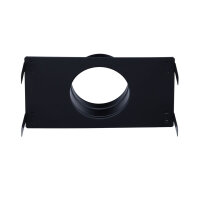 Stutzenblech 325 x 195 mm, mit 1 Stutzen &Oslash; 125 mm, schwarz