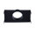 Stutzenblech 325 x 195 mm, mit 1 Stutzen Ø 125 mm, schwarz