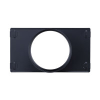 Stutzenblech 325 x 195 mm, mit 1 Stutzen &Oslash; 150 mm, schwarz