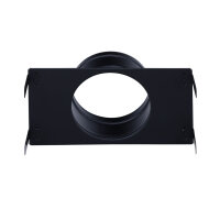 Stutzenblech 325 x 195 mm, mit 1 Stutzen &Oslash; 150 mm, schwarz