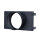 Stutzenblech 325 x 195 mm, mit 1 Stutzen Ø 150 mm, schwarz