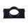 Stutzenblech 325 x 195 mm, mit 1 Stutzen Ø 150 mm, schwarz